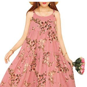 Size 2x maxi dress floral pink